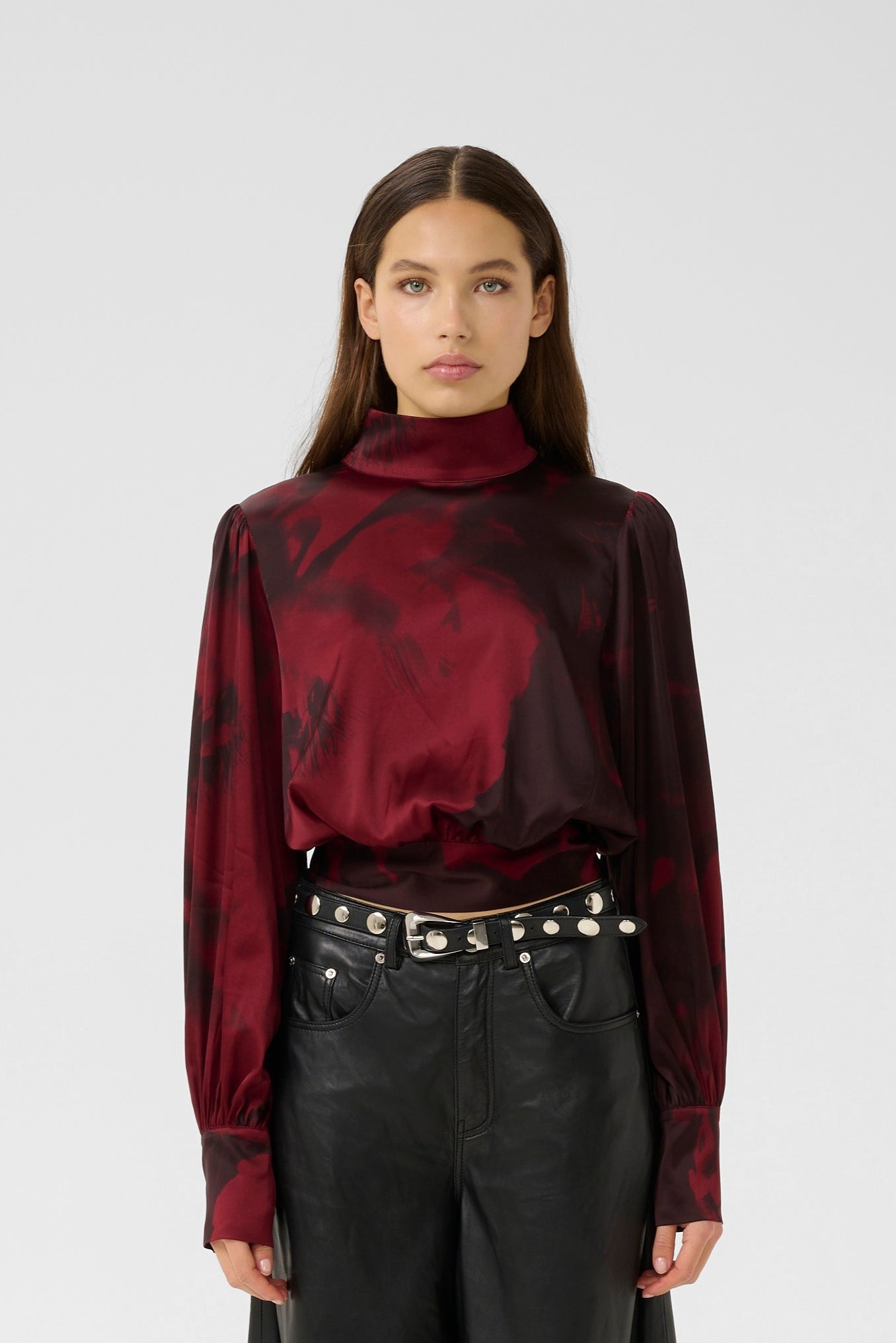 GZselina P bluse - Ripasso/Aronia Big Rose